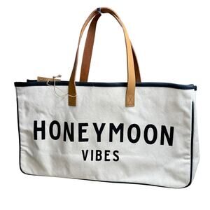 NWT SANTA BARBARA DESIGN STUDIO Hold Everything Honeymoon Vibes Canvas Tote